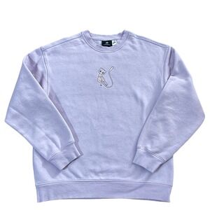 Rare H&M x Pokemon Mew Embroidered Sweatshirt Purple RelaxedFit Small CC13